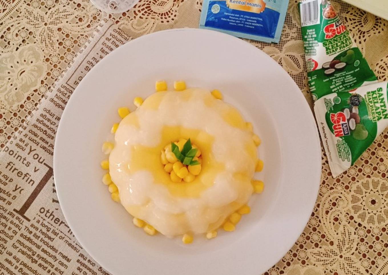 Puding Jagung Vla Santan