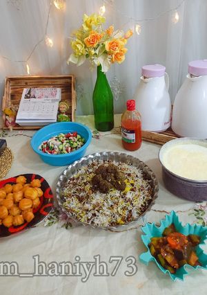 عکسی از دستور لوبیاچشم بلبلی پلو با گوشت قلقلی