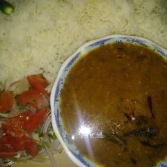 A picture of Sabut masoor daal chawal.