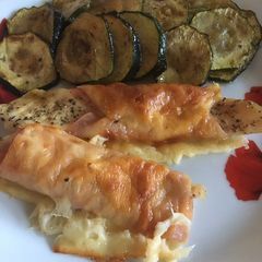 A picture of Chicken rolls.
