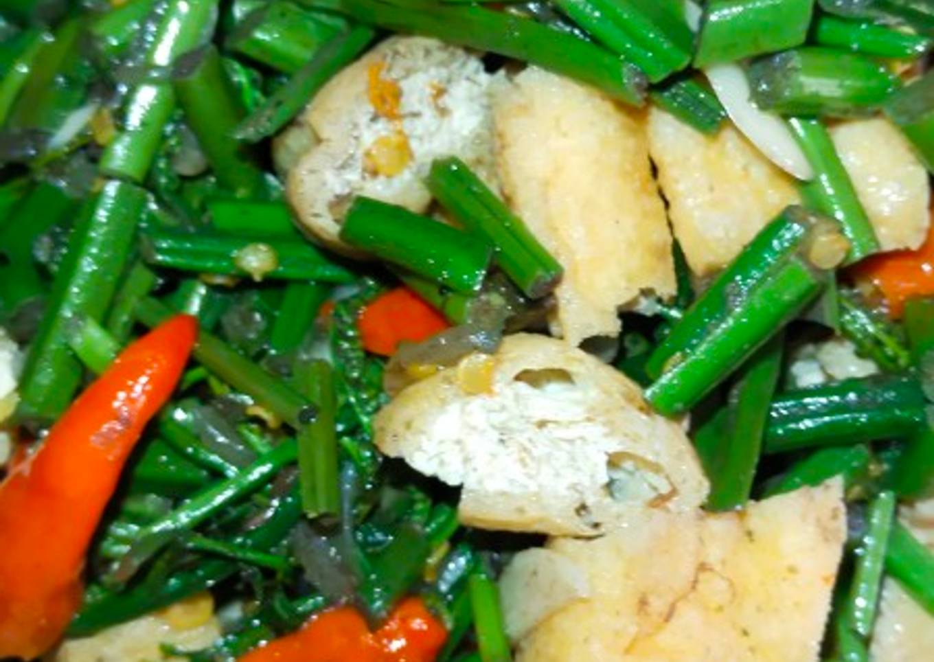 Tumis duan pakis mix tahu