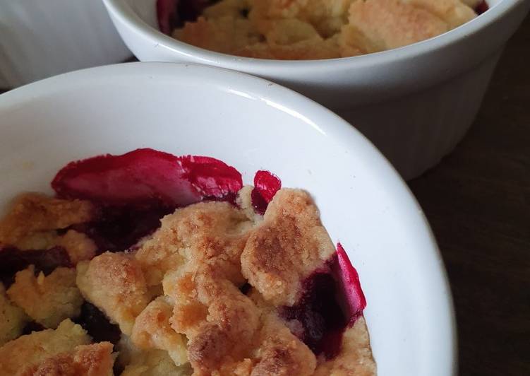 Recette: Crumble aux fruits rouges