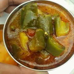 A picture of Brinjal potato curry.