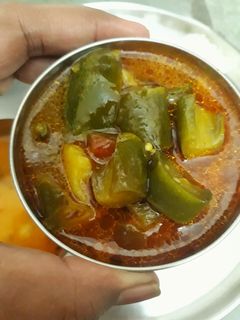 A picture of Brinjal potato curry.
