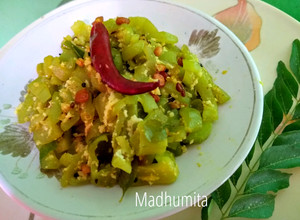 A picture of Snake gourd masala fry.