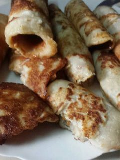 Una foto de Panqueques de manzana y canela