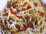 A picture of chunky spaghetti