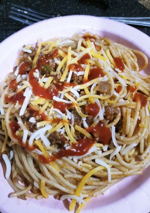 A picture of Taco Spaghetti.