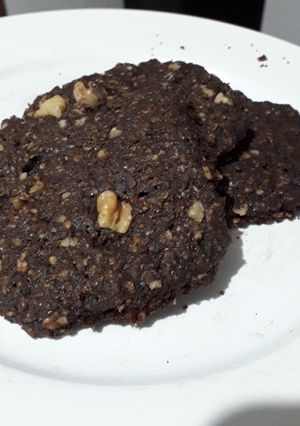 Una foto de Cookies chocolate y nueces veganas