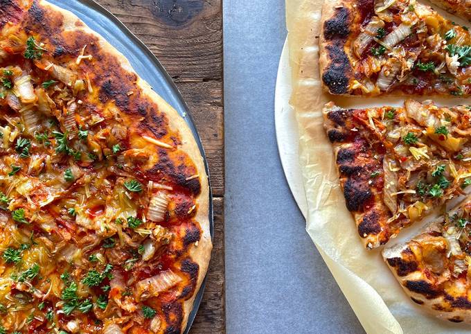 Step-by-Step Guide to Prepare Quick Kimchi pizza
