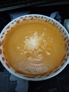Una foto de Puré con queso trufado