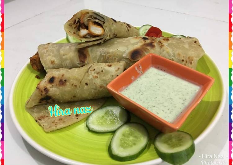 Easiest Way to Make Any-night-of-the-week Chicken Paratha Roll