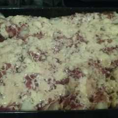 Una foto de Canelones relleno de choclo y arroz