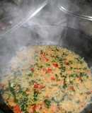Arroz con ciboulette