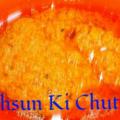 Rajasthani lahsun ka chutney A picture of Rajasthani lahsun ka chutney.