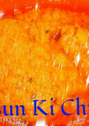 A picture of Rajasthani lahsun ka chutney.