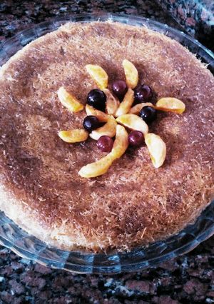 صورة لوصفة كنافة بالمشمش