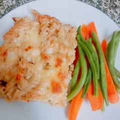 A picture of Macaroni cheese.