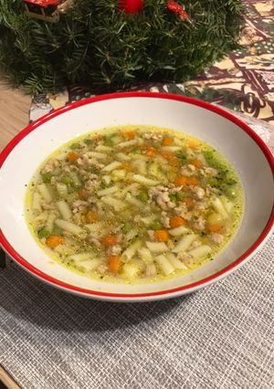 Darált húsos leves recept fotója