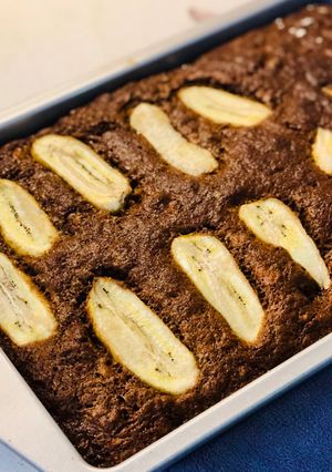 Hình của món Cake chuối - Bánh chuối - Banana Butter cake (công thức dùng bơ dầu).