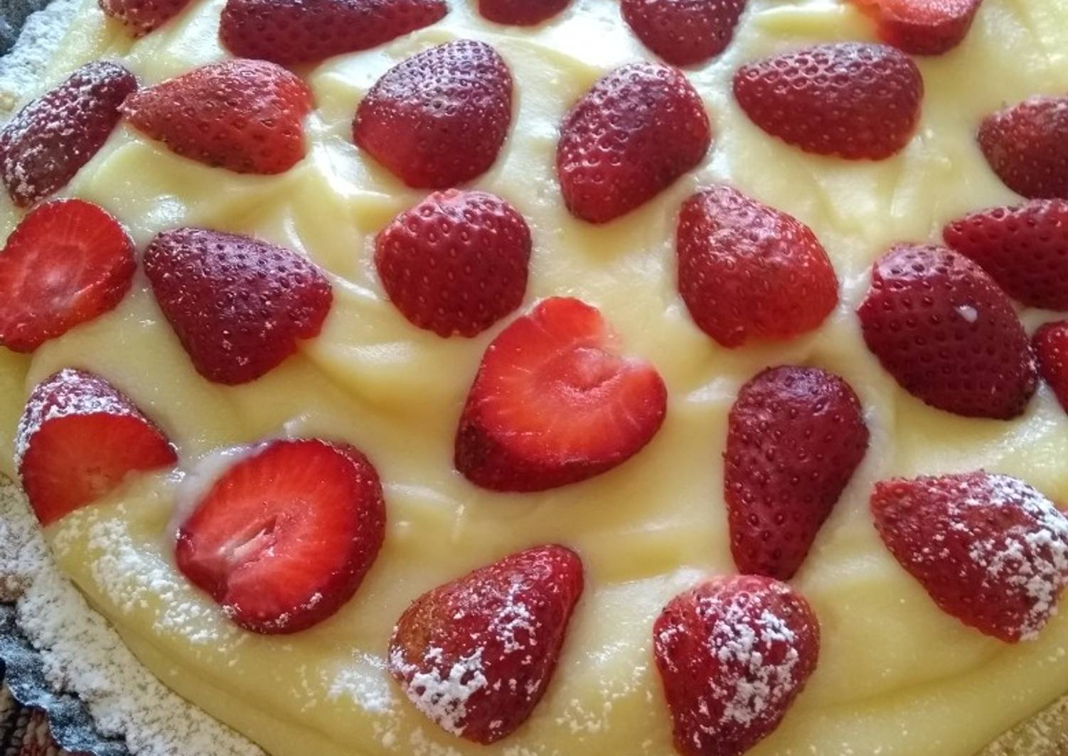 Tarta De Frutillas Y Crema Pastelera Receta De Bárbara Nuñez- Cookpad