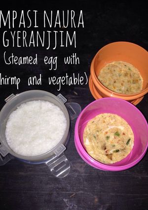 Foto resep Mpasi naura gyeranjjim (steamed egg with shirmp and vegetable)
