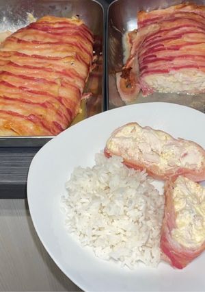 Őzgerincben sült szaftos csirkemell recept fotója
