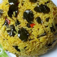 A picture of Jallop rice and spaghetti 🍝.