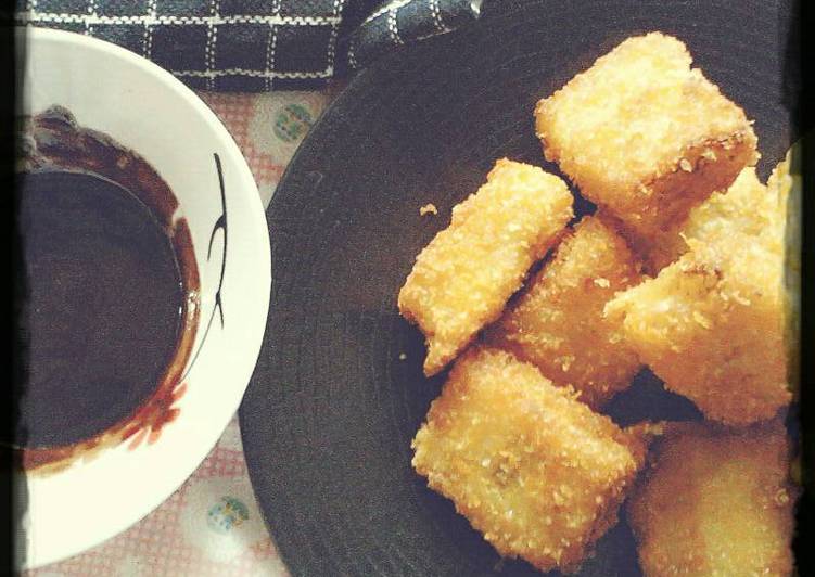 Nugget pisang saus coklat