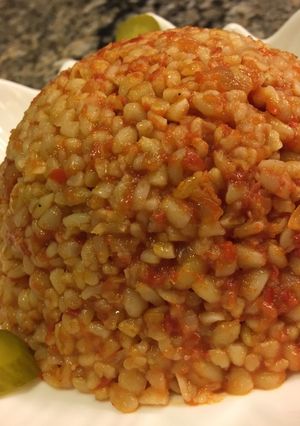 A picture of Bulgur with Tomatoes in Olive Oil.