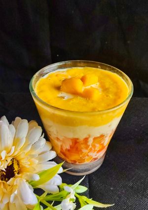 Foto resep Yang Zhi Gan Lu (Hong Kong Mango Pomelo Sago Drink)