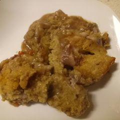 A picture of Chicken and dumpling casserole.