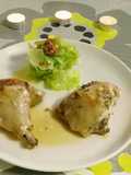 Pollo doble malta con repollo