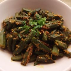 A picture of Bhindi bharwa masala.