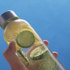 รูปของ Infused water (Lemon + Cucumber+ Chia Seeds)