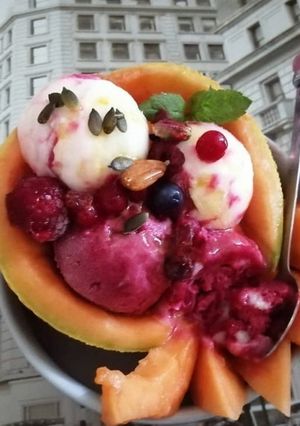 Une photo de Sorbets fraises betterave citron