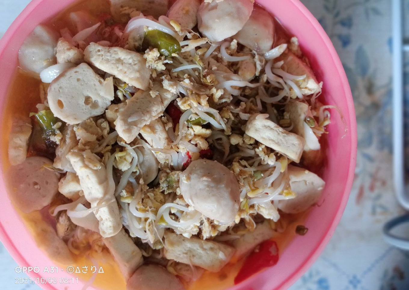 Oseng toge tahu baso