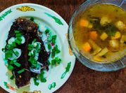 Gambar daging iga sapi wortel jamur