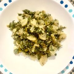 A picture of Radish leaves vegetable (Mooli aur us Ke paton ki sabzi).