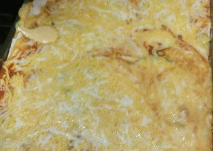 Lime cumin chicken enchiladas