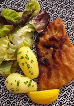 Une photo de Escalope de veau à la viennoise
