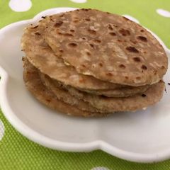 A picture of Oats Coin Parathas - Tiffin Box Ideas.