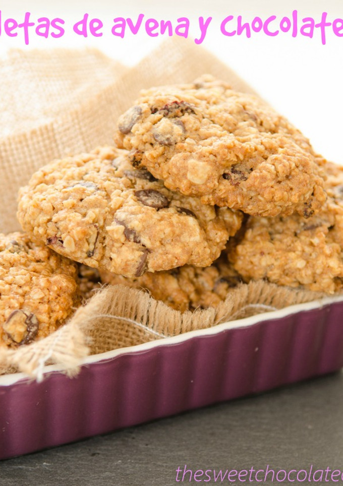 Una foto de Galletas de avena y chocolate