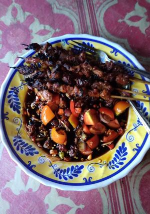 Foto resep Sate kambing#FestivalResepAsia#indonesia#dagingkambing
