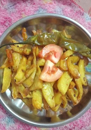 A picture of Arbi veg(colocasia veg).