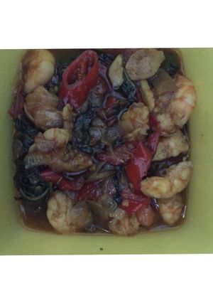 Foto resep Tumis udang kangkung saus tiram