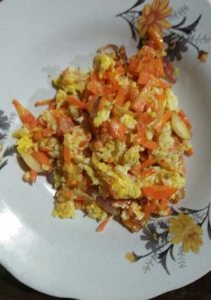 Foto resep Orak Arik Telur Wortel Ala Anak Kos