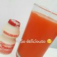Carrot juice with yakult (jus wortel yakult)