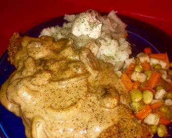 Popular Recipe Cajun lemon pepper grilled strip steak w grilled onion  cream sauce and loaded   seasoned veggie Most Delicious