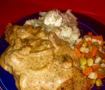 Best Recipe Cajun lemon pepper grilled strip steak w grilled onion  cream sauce and loaded   seasoned veggie Yummy